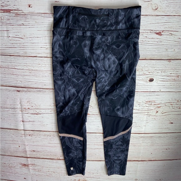 Sweaty Betty Zero Gravity HR 7/8 Running Leggings Black/Gray Marble Tie Dye Sz S - Picture 6 of 10